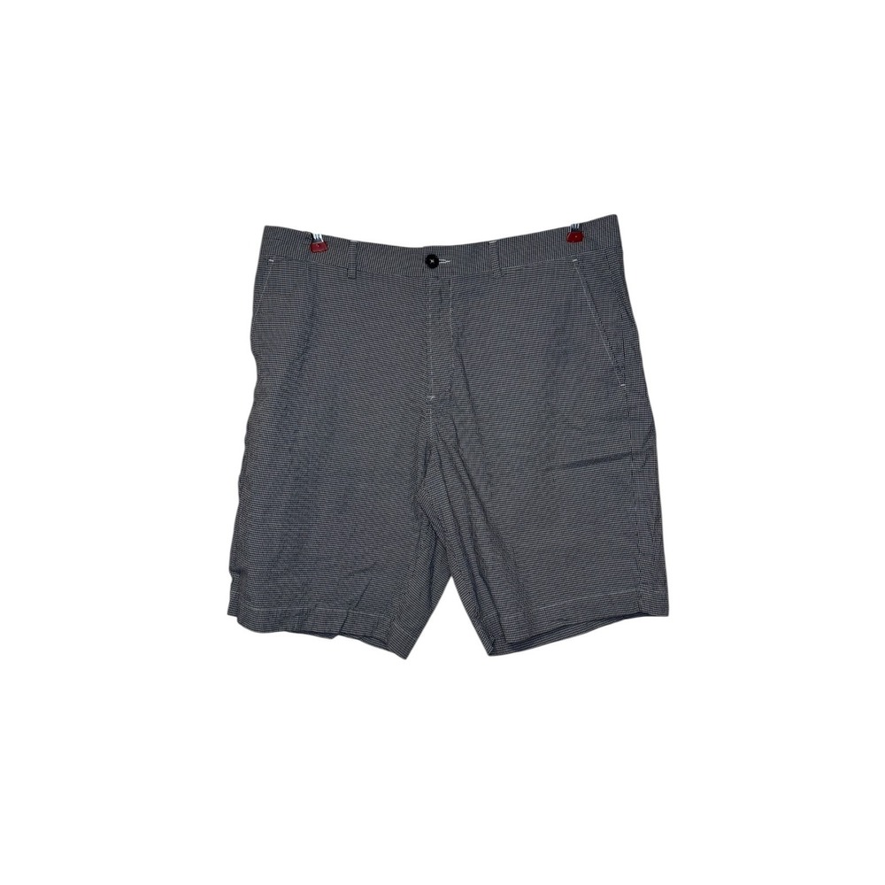 Lacoste Men's Shorts Gingham Check  Chino 11" Golf Luxury Wealth Navy White 38‎